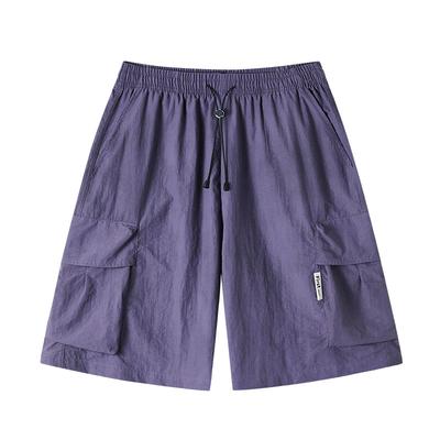 Work Shorts Men's Summer Loose Ice Silk Five Quarter Pants