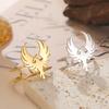 Dawapara Phoenix Ring Adjustable Open Finger Ring Mythical Bird Animal Totem Protection Amuet Stainless Steel Jewelry