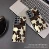 Applicable to Samsung color silver case S24/S25ULTRA brown leopard print GalaxyS23/NOTE20 mobile phone case