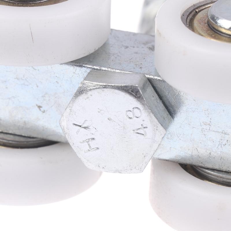 1Pcs Sliding Door Square Mouth Silent Hang Rail Bearing Wheel Iron Pulley M12*90 Industrial Steel Tile Roller Wheel
