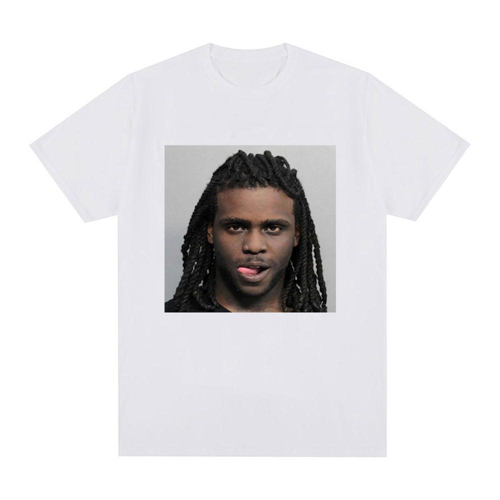 

Мужская футболка с графическим изображением Чифа Кифа (Rapper Chief Keef Mugshot) Мода Повседневная футболка с коротким рукавом Хип-хоп Готический Оверсайз Футболки Уличный стиль S