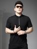 European Goods 2025 Summer New Men's Polo Shirt Fashion Brand Stand Collar Short sleeve T-shirt Solid Bottoming Shirt Men's Top