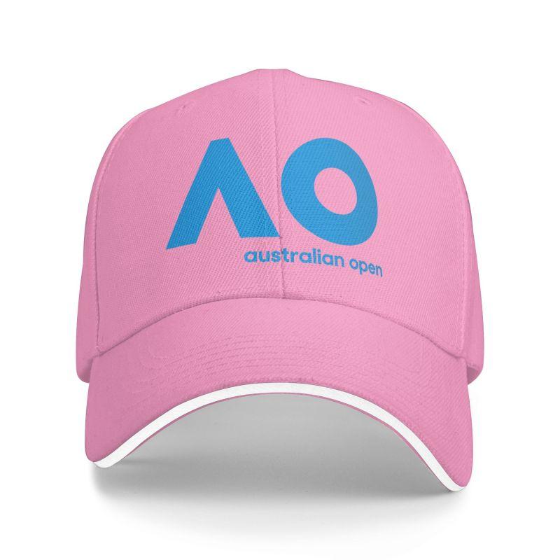Australian Open AO Print Baseballová čepice Pánská Dámská Venkovní Cestovní Sluneční Kšiltovka Prodyšné Sendvičové Klobouky Táta Klobouk Golfový Klobouk