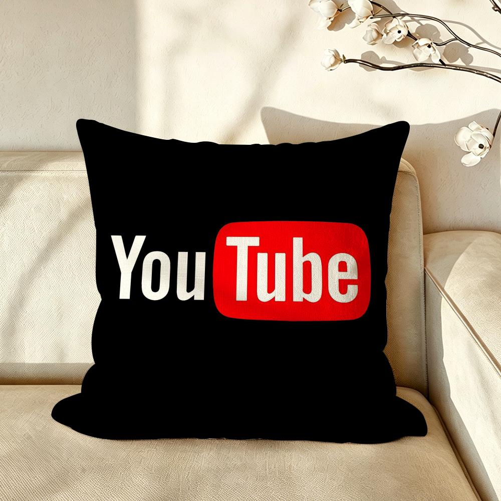 Platform YYouTube Cushion Cover Pillow Case Antidustmite Pillowcase Silky Short Plush Sofa Cushion Cover hot