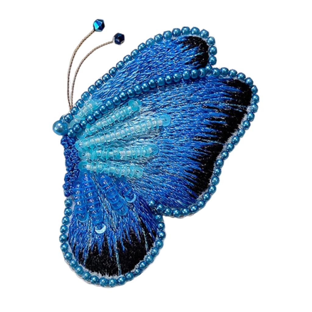 DIY Embroidery Butterfly Kit Brooch DIY Bead Embroidery Kit Starter Embroidery Set Complete Craft Set for Beginners