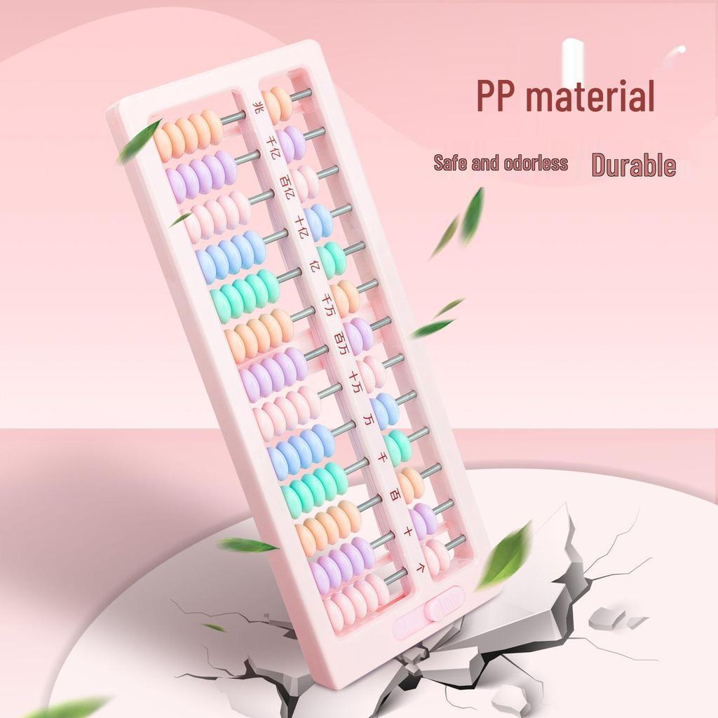 Primary School Abacus for Second Grade: Special Bead Counting Tool with 5 & 7 Beads, 13 Rows for Mental Math