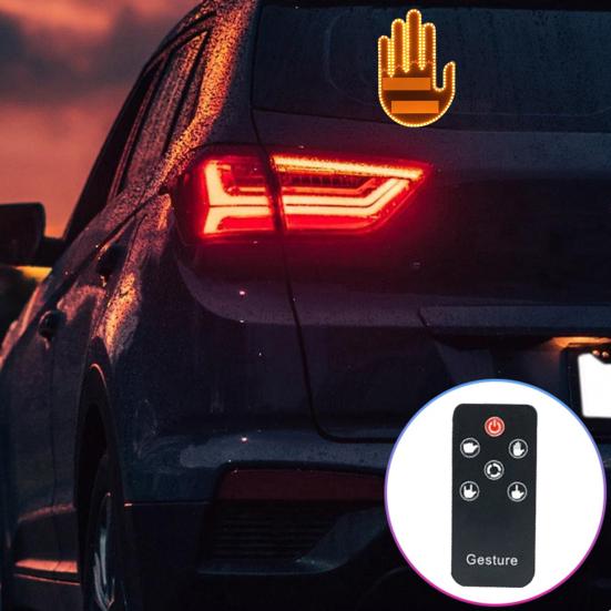 Road Rage Hand Lights LED Sign for Car Light Up Middle Finger for Cars