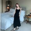 Grey Suspender Skirt Spice Girl Long Dress Slim Dress Women's Summer Temperament Waist Slim Hip Skirt Vest Skirt