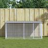 VidaXL Chicken Coop with Light Grey Roof 203x98x90 Cm Galvanized Steel 3189054