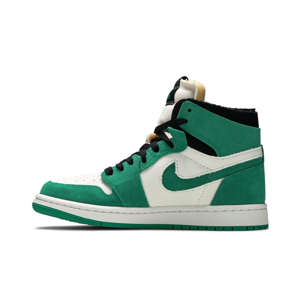 Womens Air Jordan 1 High Zoom Comfort 'Stadium Green' (women's sizes) Stadium Green / Black / White Vintage Basketball Shoes CT0979 300