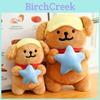 Line Art Dog Plush Toy With Starry Night Design For Couples And Gift Giving