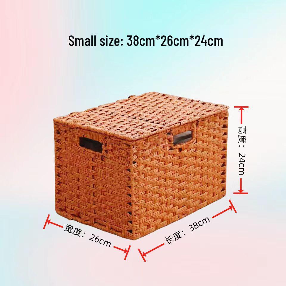 Большая моющаяся плетеная корзина из ротанга для хранения игрушек и закусок 2200₽