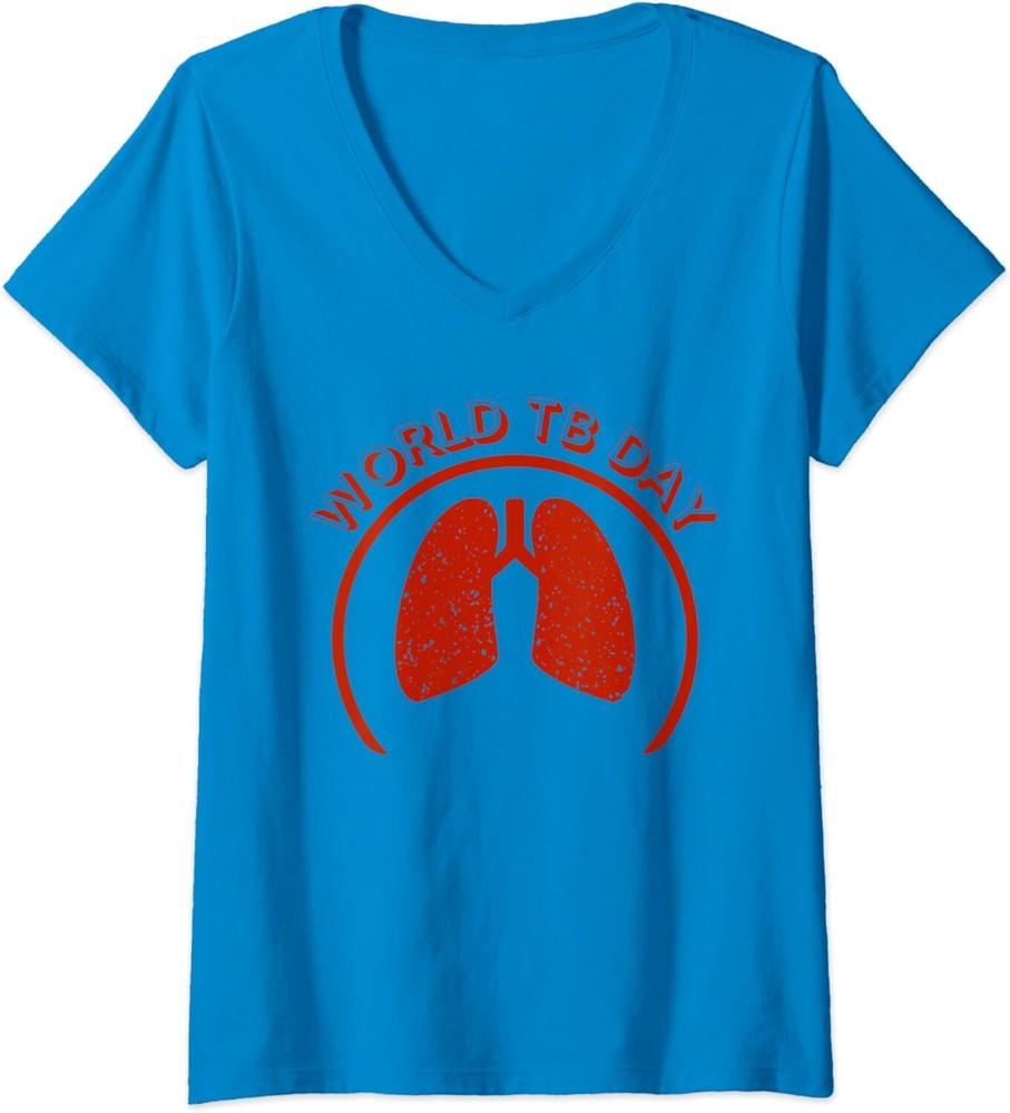 TB Day Tuberculosis Awareness This Stop Tuberculosis Ladies  V-Neck Tshirt Unisex T-Shirt L