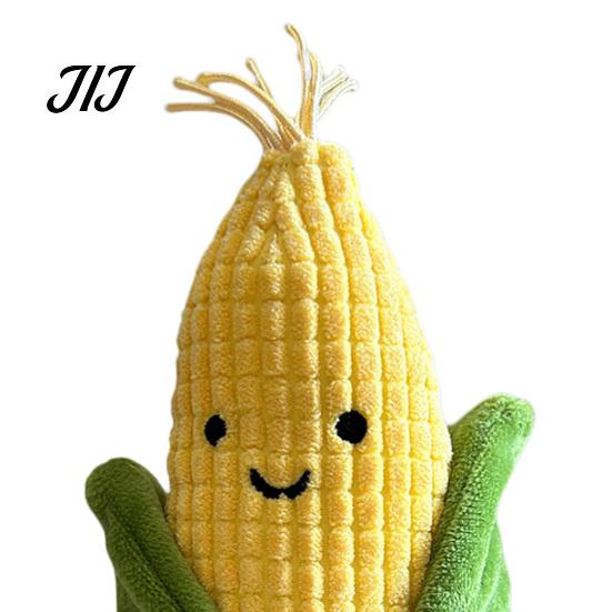 Indoor Play Toys for Pets Plush Corn Dog Toy, Squeaky Stuffed Chew Durable Shaped Pet Toy Soft Puppy Teething Small To Medium Dogs
