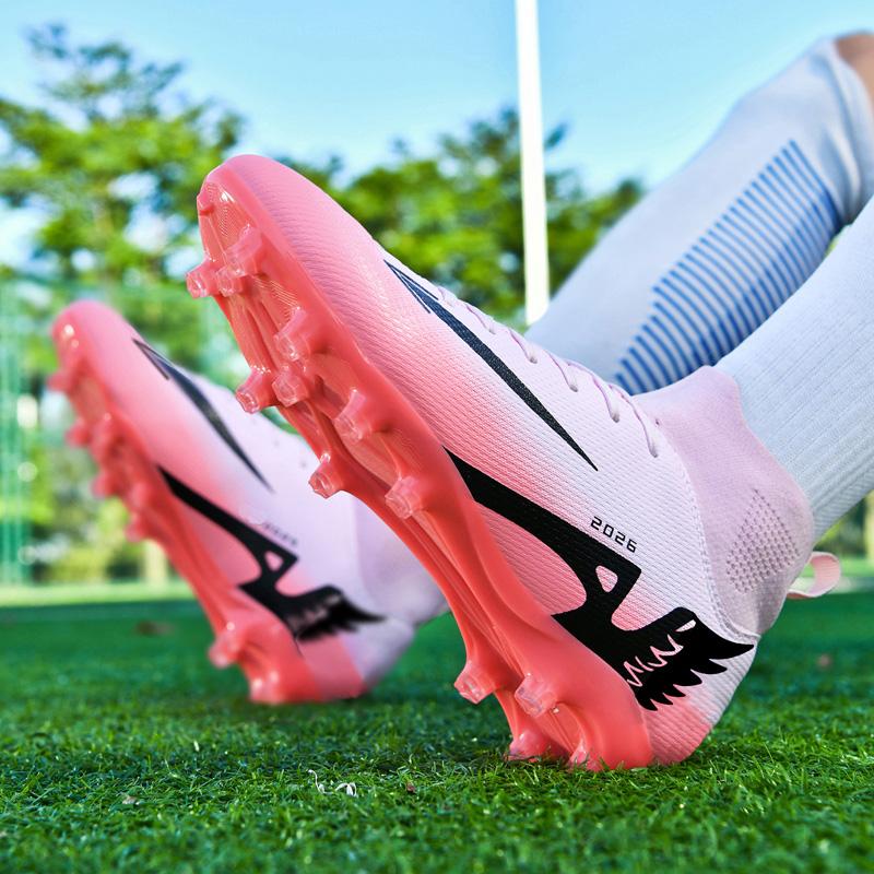 35-46 Teen /Adult Soccer Shoes Large Size  Anti Slip Wear Resistant Fashion TF/AG Nail High Top Football Sneakers Soccer Shoes for Boys