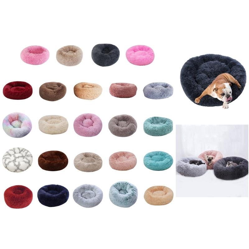 Cat Bed for Indoor Cat Winter Soft Round Sofa Bed Handmade for Small Kitten