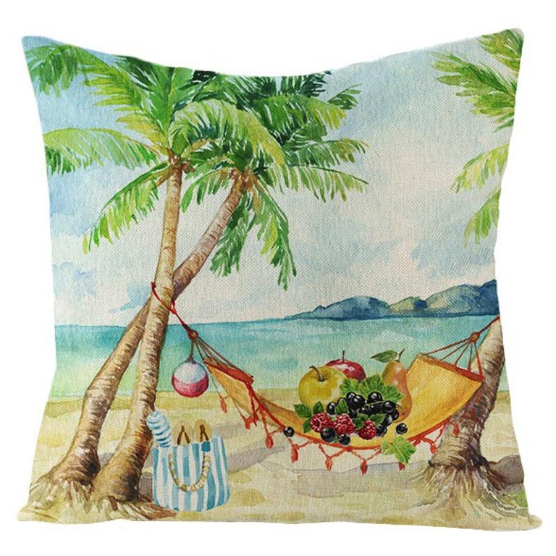 New Summer Beach Pillow Cover Home Bedside Living Room Bedroom Pillow Cover Premium Durable Quality Useful Practical