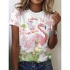 Fashion Flamingo 3D Print Men Women T-Shirts New Summer Casual O-Neck Short Sleeve T Shirt Y2k Harajuku Oversized Kids Tees Tops