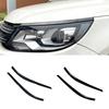 For VW Tiguan MK1 2011-2016 ABS Car Front Headlamp Headlights Eyebrows Eyelids Cover Eyelash Head Light Eye Lid Bumper Stickers