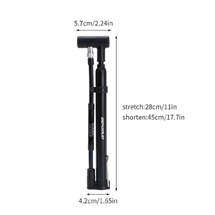 Road Bike Pump 120PSI Cycling Portable Bicycles Floor Pump Basketball Toy Tire Inflator Airs Pump Cycling Accessories