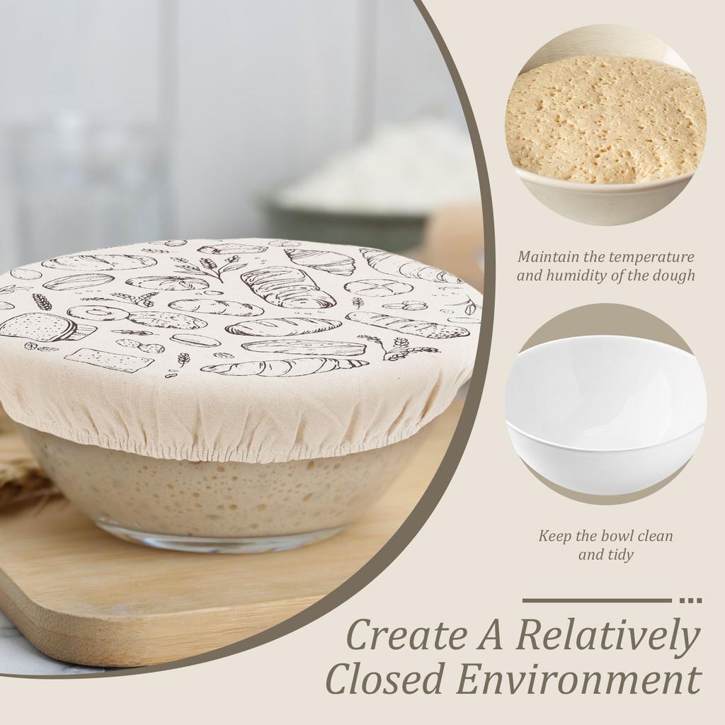 3Pcs Bowl Covers Set Reusable Bowl Cover Portable Fermentation Hood Food Dust Cover for Sourdough Rising Dough Kitchen Accessory