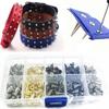 10-100Set Bullet Cone Spike and Stud Metal Screw Back for DIY Leather Craft Cool Rivets Punk Stud Coincal Layer 7X10mm