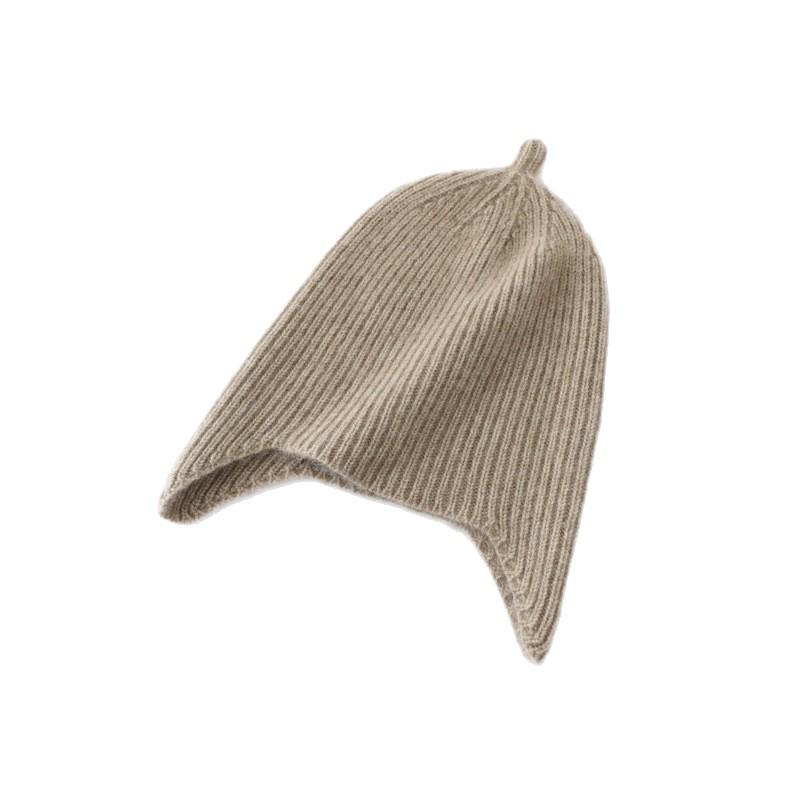 Unisex Cashmere Kids' Knit Hat with Ear Protection - Super Cute & Warm for Autumn/Winter