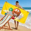 M&M's Print Strandtuch, Großes Weiches Schnelltrocknendes Handtuch für Strand Camping Schwimmen