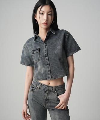 AVANDRESS Pocket Denim Shirt Indigo