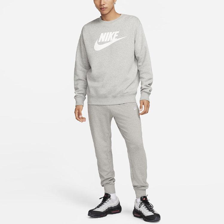 Nike Solid Color Logo Drawstring Knit Joggers Men Bottoms Gray FQ4331-063