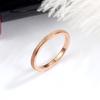 Rose Gold Titanium Steel Sandblasted Rings for Couples - Women's Fashion Jewelry
