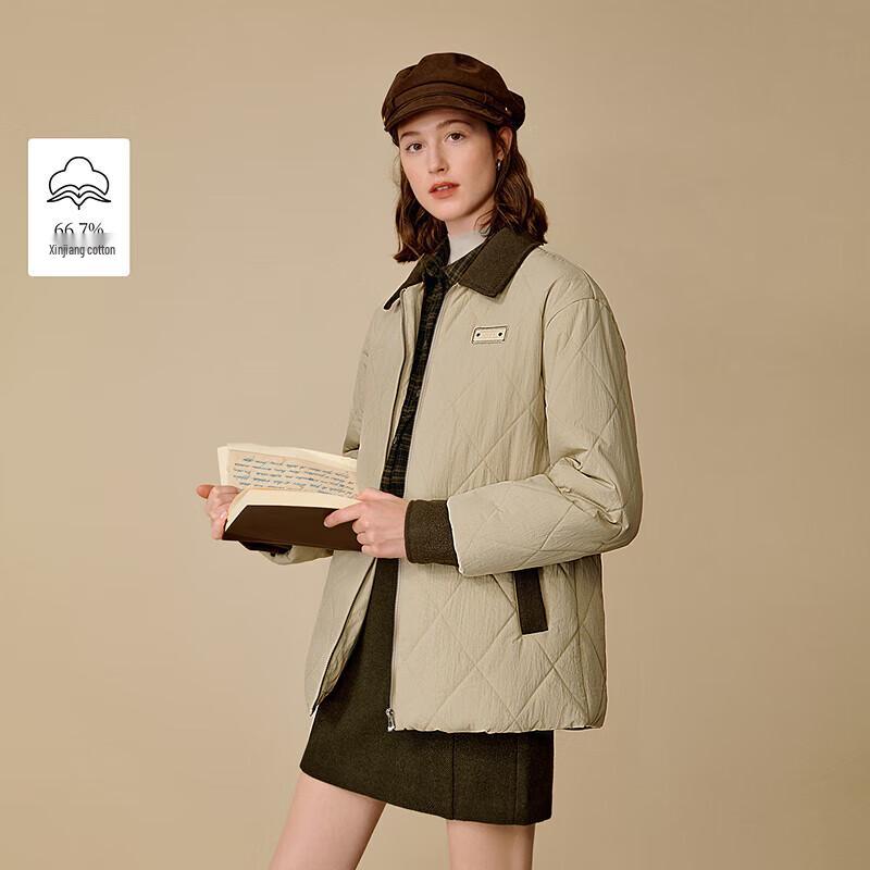 

Женская короткая куртка Inman в стиле ретро, цветная блочная, ромбовидная стежка M