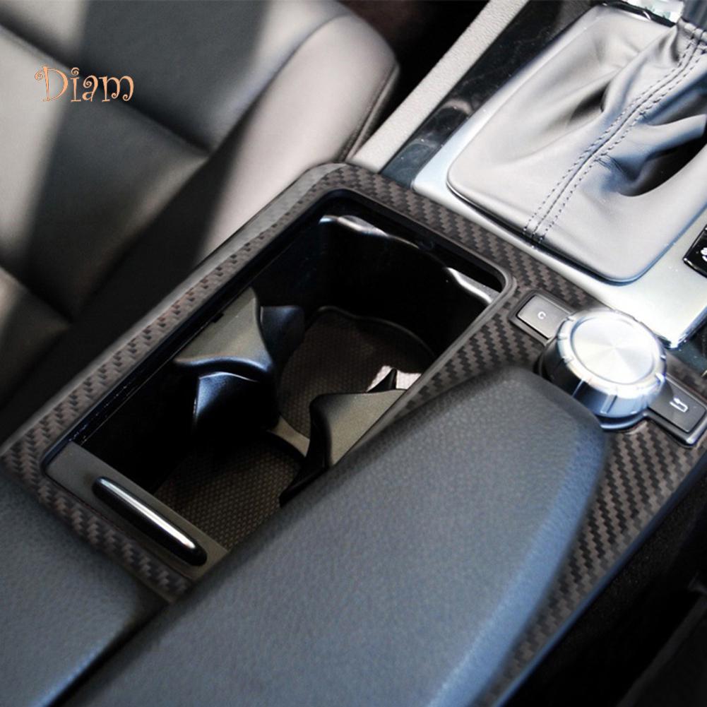 For BMW X1 2023-24 Carbon ABS Central Console Water Cup Holder Panel Cover Trim
