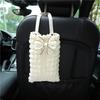 New Car Tissue Box Temperament Puff Grid Car Seat Hanging Paper Drawer Cartoon Bear Car Tissue Drawer