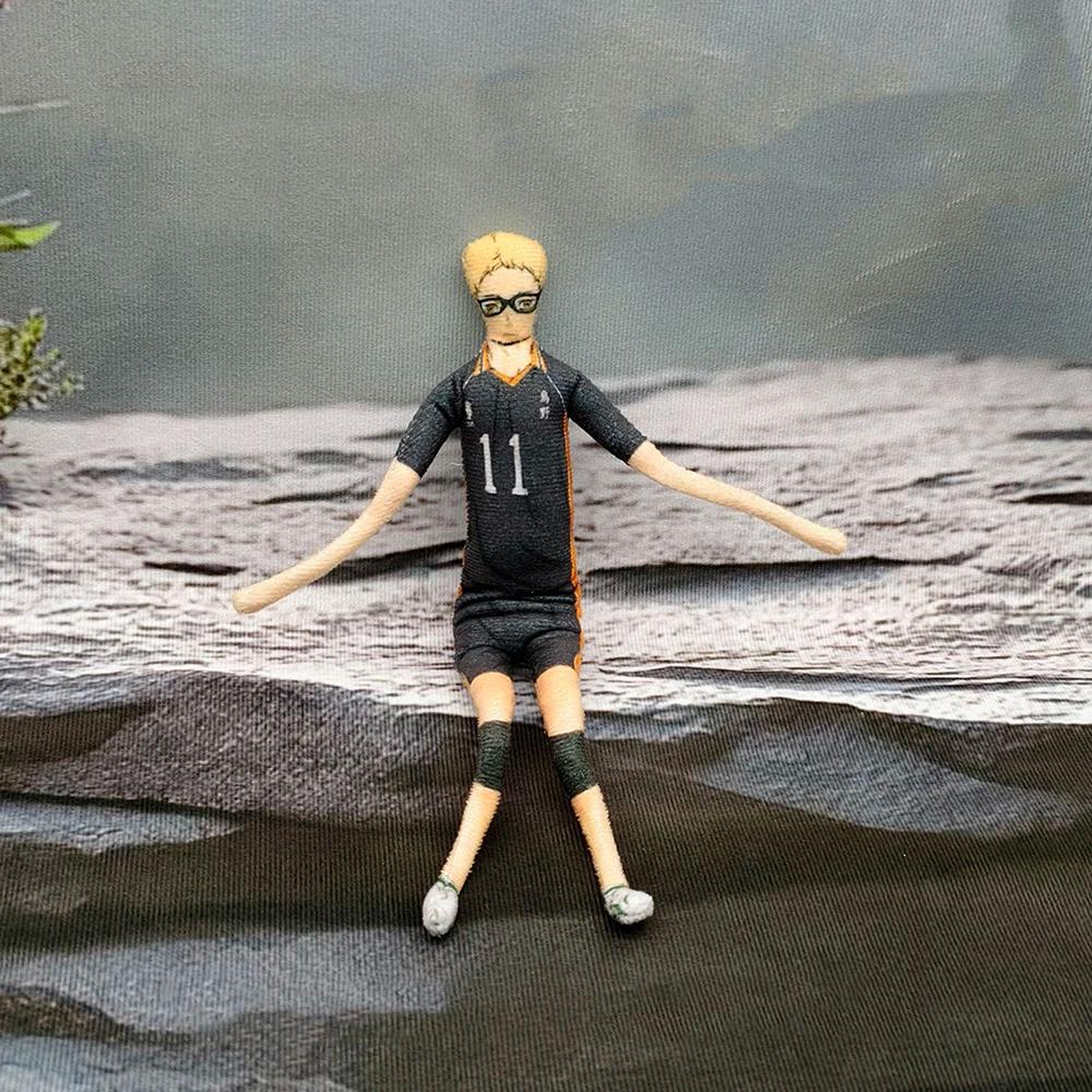 Anime Haikyuu Hinata Shoyo Kozume Kenma Cosplay Keychain Plush Cotton Doll Slender Twistable Shape Room Decoration Unisex Gifts