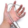 60cm Stainless Steel Pig Dog Cather Pole Catching Lasso Pig Catcher Pole Wire Rope Animal Catch Pole Stretchable Handle