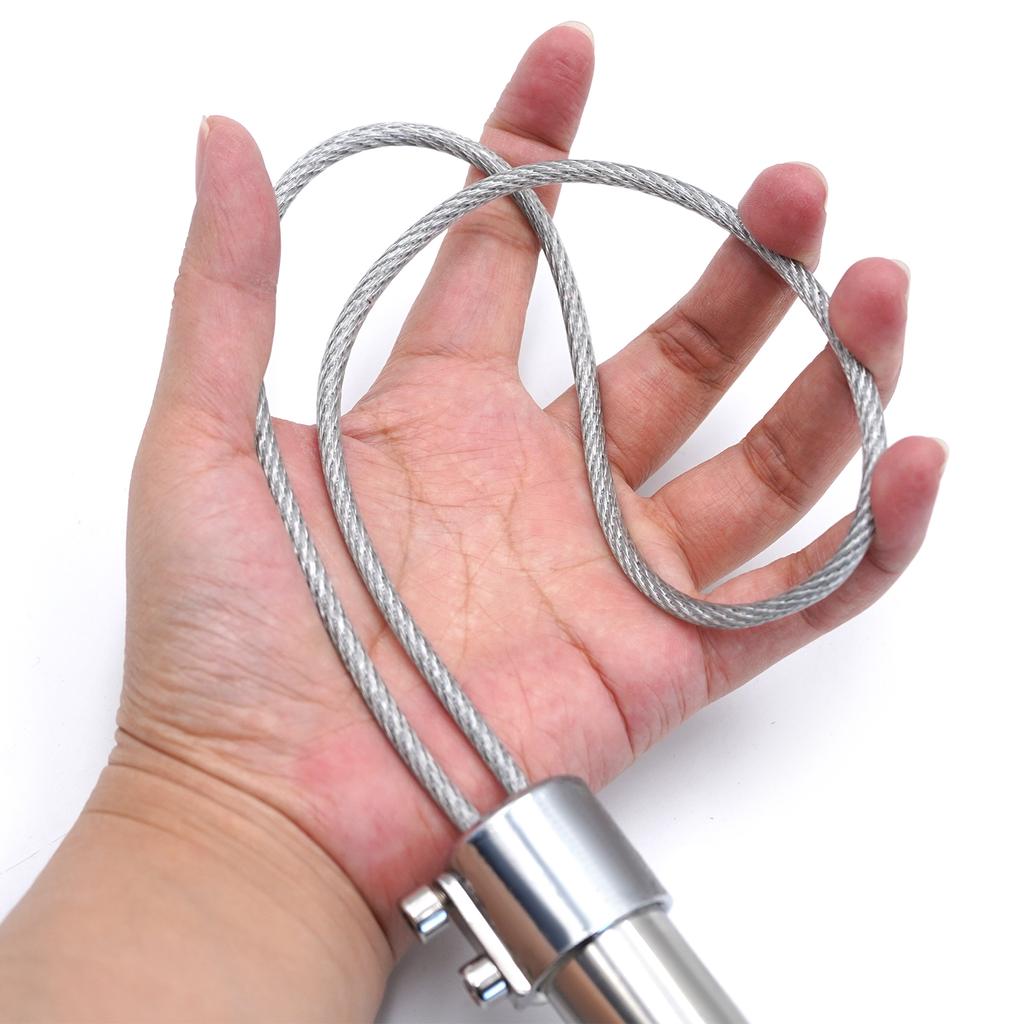 60cm Stainless Steel Pig Dog Cather Pole Catching Lasso Pig Catcher Pole Wire Rope Animal Catch Pole Stretchable Handle