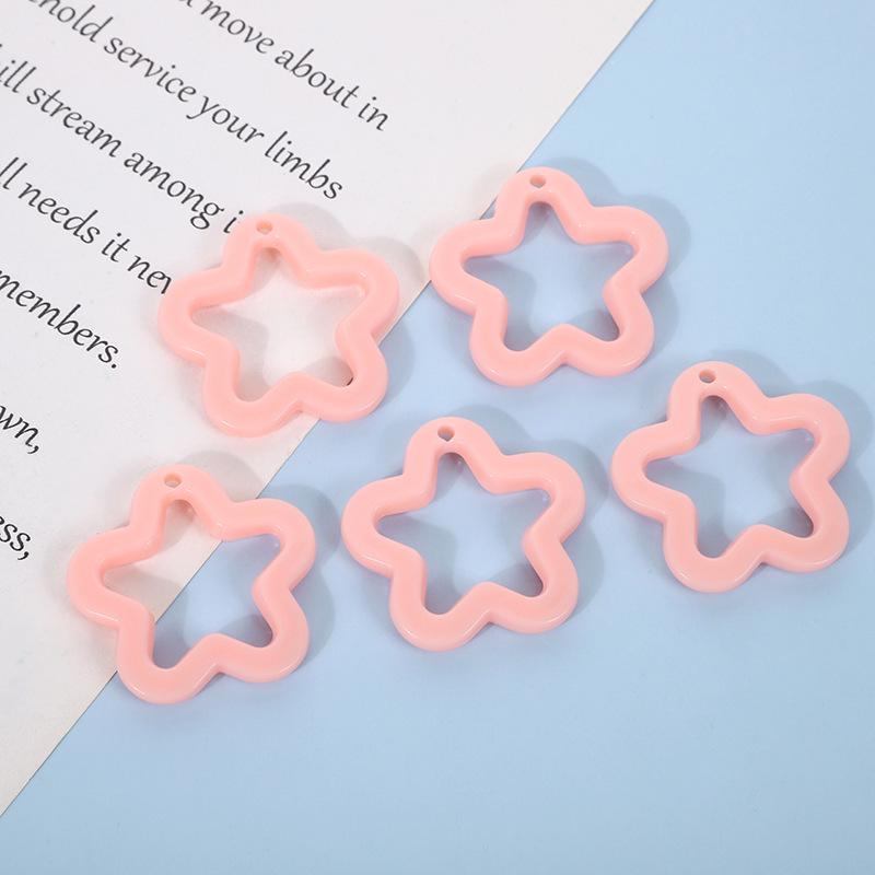 Pastel Star Wave Acrylic DIY Keychain and Hair Accessory Material