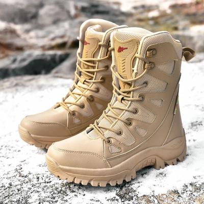 Stivali tattici da uomo Impermeabili Scarpe da caccia e trekking Allacciatura Deserto Unisex Stivale militare da donna Scarpe da moto e arrampicata Zapatillas