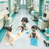 Mini Medical Scene Figures Set with Patient Nurse Doctor And Equipment Miniature Building Block Set for Pretend Play DIY Micro Landscape