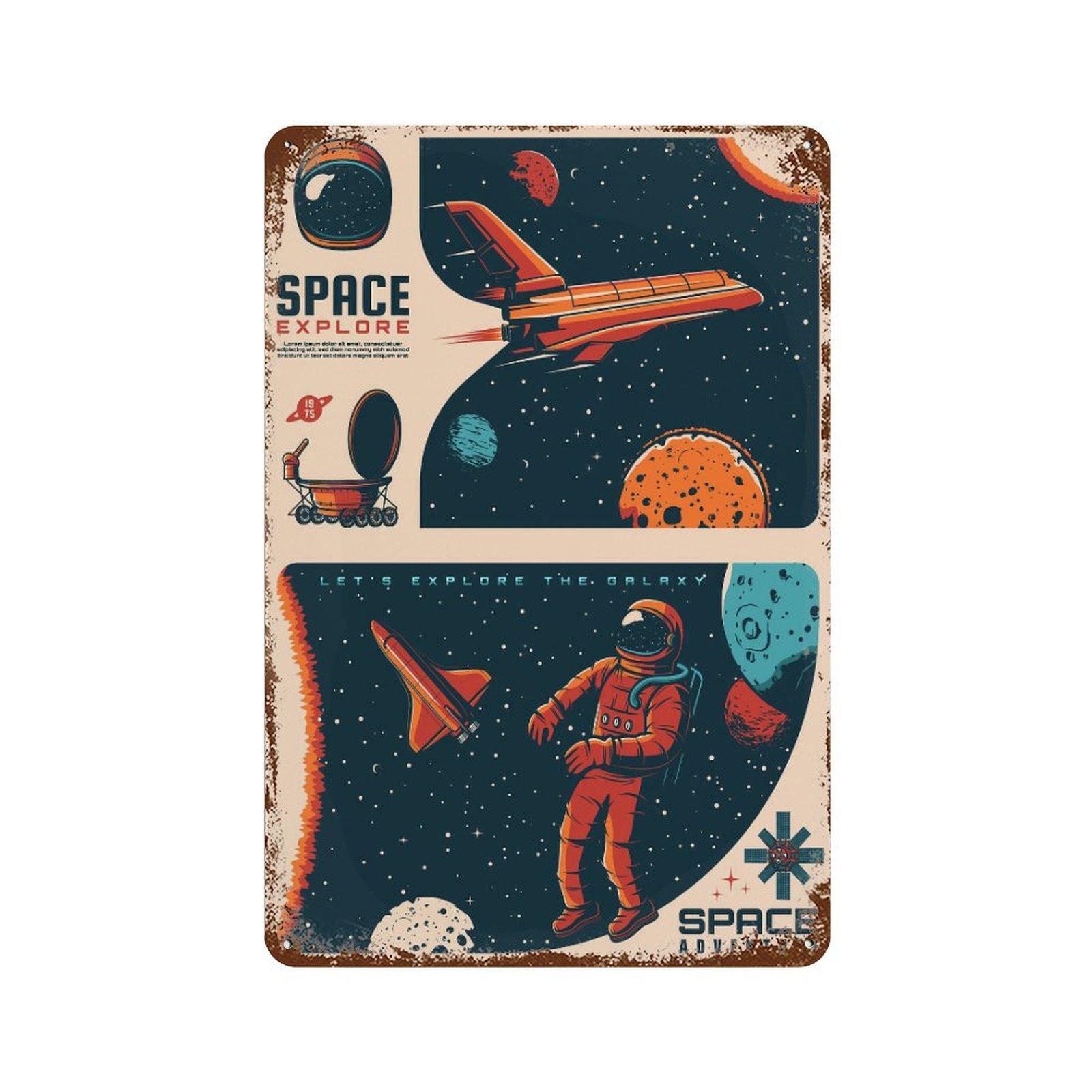 

1PC Vertical Vintage Rusted Patina Tin Poster, 20x30cm or 30x40cm, Retro Metal Wall Sign for Restaurant Cafe Garage Bar or Home Decoration 20*30CM