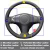 DIY Car Steering Wheel Cover For Toyota RAV4 Yaris (Vitz) 2005-2010 Scion xB xD