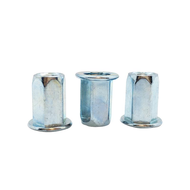 Gude Galvanized Flat Head Full Hex Rivet Nut