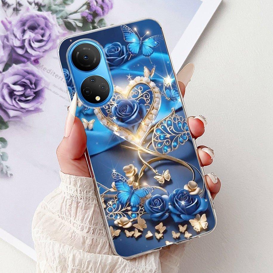 For Honor X7 2022 Case CMA-LX2 CMA-LX1 CMA-LX3 Shockproof Cover Fashion Butterfly Soft Phone Case For HonorX7 X 7 HonorX7 Bumper