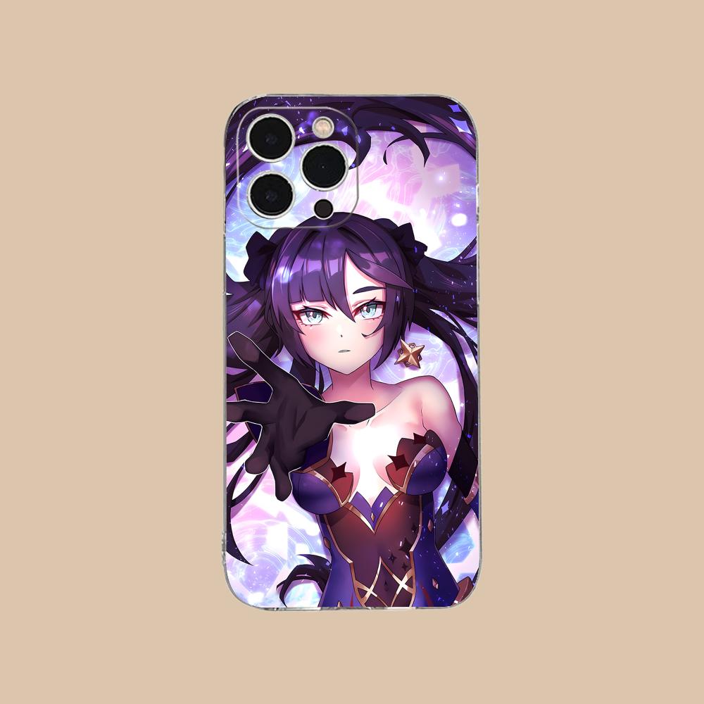 Game GI Mona Clear TPU Mobile Case for iPhone 17 16 15 14 13 12 11 X XR XS Air Pro Max Plus Mini Colorful Cover