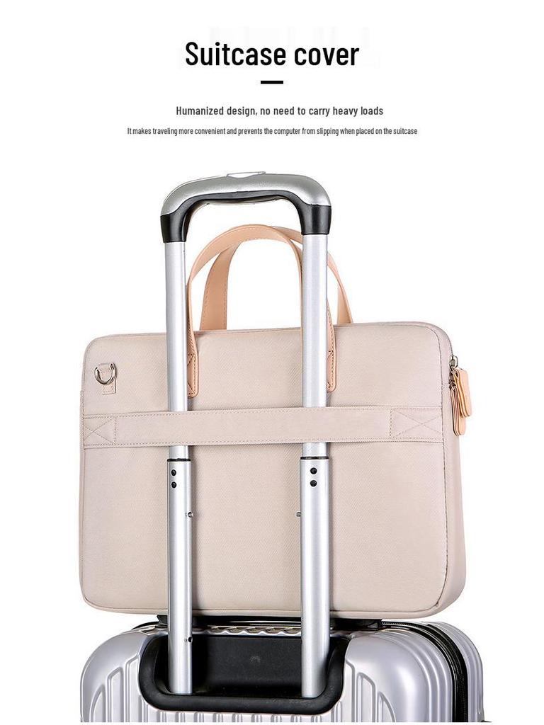 Women's Lightweight Macaron Laptop Bag, Sleek Design, Ideal for Business Commutes