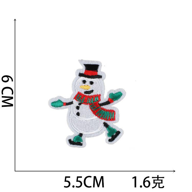 New Christmas Series Combination Embroidery Cloth Sticker Santa Crystal Ball Embroidery Cloth Sticker Voltage Ironing