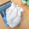 White Vase Heart Shape Resin Ornament Model Room Countertop Living Room Vase Dining Table Dried Flower Arrangement