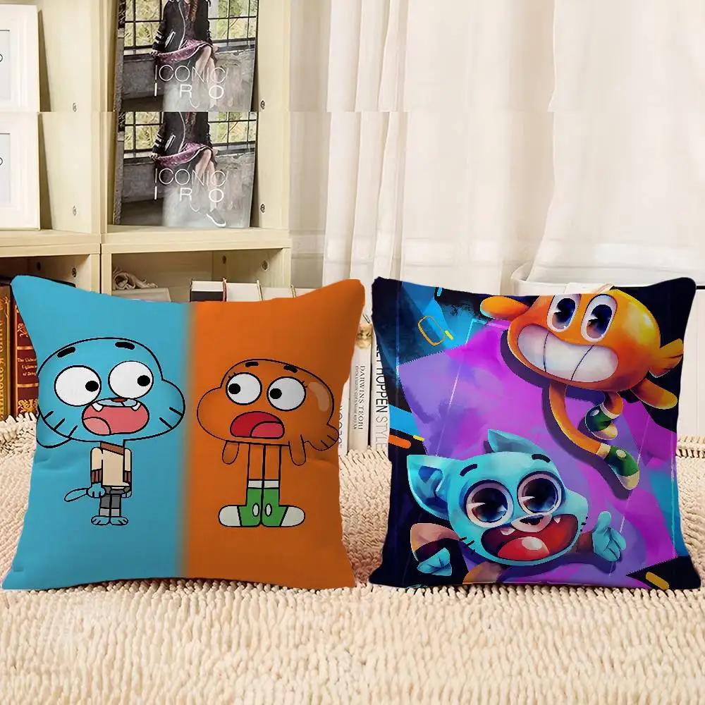 The Amazing World Of Gumball Personalized Pillow Dust Cover Bedroom Kids Party Decoration Pillowcase Birthday Children Gift