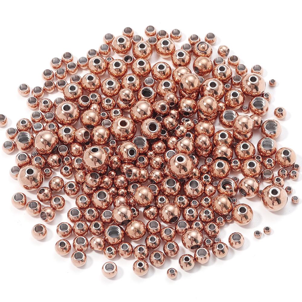 10-100Pcs 2-10mm High Quality Stainless Steel Beads For Jewelry Making Loose Spacer Round Beads DIY Bracelet Necklace Wholesale